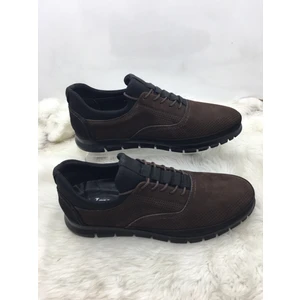 Acı Kahve Lastik Bağlı Gerçek Nubuk Deri Erkek Ayakkabı  4765 - Acı Kahve - 43 - ST01792-ACI Kahve-43