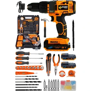 Rx Drive Seri Darbeli 58 V 10 Amp Yeni Nesil Lion Akülü Vidalama Matkap + 100 Pcs Combo Set
