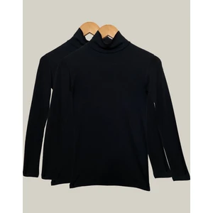 Kadın Uzun Kollu Yarım Balıkçı Yaka Body  Renk 2 Adet