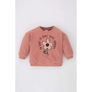 Kız Bebek Çiçek Baskılı Bisiklet Yaka Sweatshirt A8913A523AU