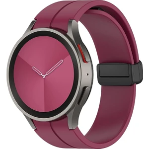 Nezih Case Samsung Galaxy Watch 6 40 / 44MM Uyumlu Kordon Magnet Tokalı Silikon Strap
