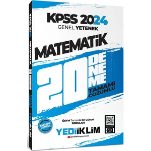 Yediiklim Yayınları 2024 KPSS Genel Yetenek Matematik Tamamı Çözümlü 20 Deneme