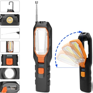 El Feneri 4 Modlu 90° Akrobat LED Çalışma Işığı Iş Lambası Darbeye Dayanıklı Mıknatıslı Fener 8W