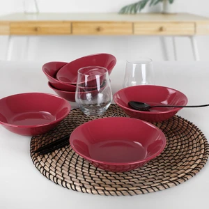 Hitit Carmen Kırmızı Yemek Tabağı 18 cm 6 Adet