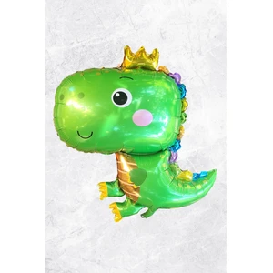 Tatlı Dinazor Folyo Balon Yeşil Renkli Doğum Günü Süsleri Dinazor Balon