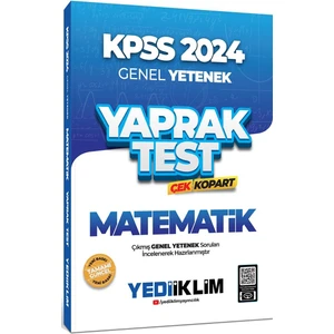 Yediiklim Yayınları 2024 KPSS Genel Yetenek Matematik Çek Kopart Yaprak Test