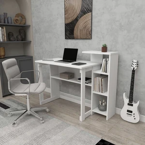 Enda Home SAYE 5 Raflı Kitaplıklı Ders Çalışma Masası Beyaz