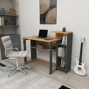 Enda Home Collection Saye 5 Raflı Kitaplıklı Çalışma Masası Beyaz