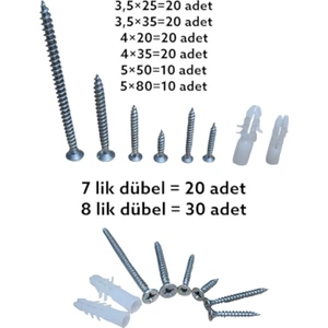 Vida Dübel Seti 150 Parça