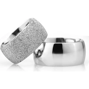 Klasik Bombeli 10 mm Bay Gümüş Alyans