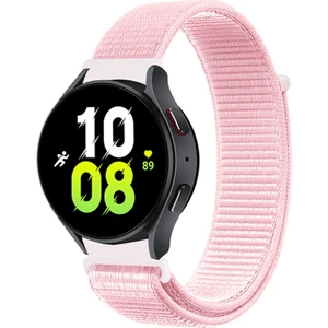 Samsung Galaxy Watch 6 Classic 47MM ve 43MM Saat Kordon Kayış Kumaş Hasır Örgü Strap