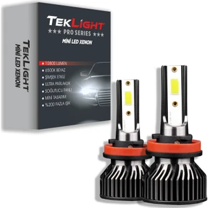 Pro LED Xenon Far Ampulü Mini Tip Zenon Şimşek Etkili Beyaz H1 / H11 / H7 / H4