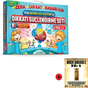 Adeda Yayıncılık Adeda 4 Yaş Dikkati Güçlendirme Seti YENİ + Kişiye Özel İsimli AHŞAP Harry Potter Kitap Ayracı