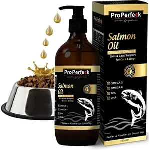 Kedi Köpek Somon Yağı Salmon Oil 150 ml Kedi ve Köpekler Için Omega 3 ve 6 Içerikli Somon Yağı