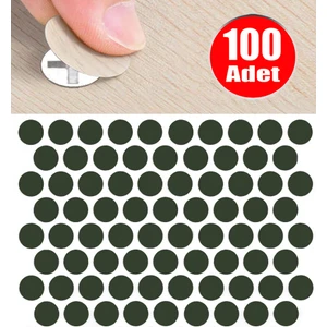 Alet Çantam Yapışkanlı Tıpa Mobilya Dolap Vida Kapatma Gizleme Yapıştırma Kapağı Parlak Antrasit Gri -100 Adet