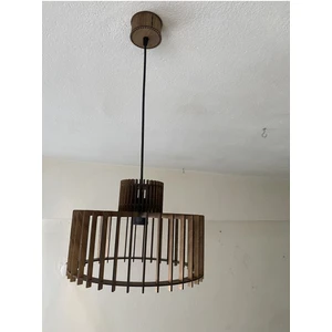 Ferisa Home Ahşap Avize Rustik Salon Avize Mutfak Avize Montajlı Gönderilen Avize