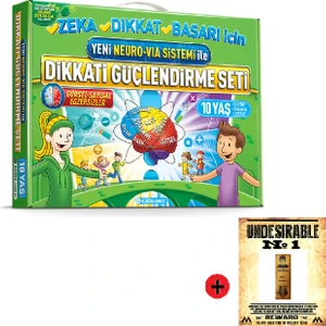 Adeda Yayıncılık Adeda 10 Yaş Dikkati Güçlendirme Seti Yeni + Kişiye Özel Isimli Ahşap Harry Potter Kitap Ayracı