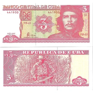 Emir Collection Küba 2005 Yılı 3 Pesos Yabancı Kağıt Para Çil (Unc) Koleksiyon Para
