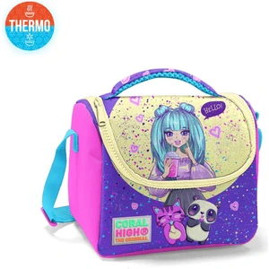Coral High Kids Mor Pembe Anime Desenli Thermo Beslenme Çantası 11735