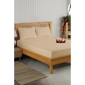 Set Kahverengi Mikro Fitted Sıvı Geçirmez Alez ve 2 Adet Yastık Alezi