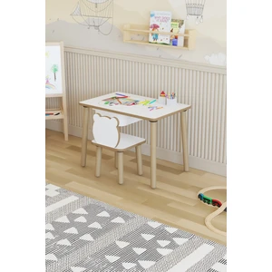 Montessori Çocuk Masası-Oyun Masası-Aktivite Masası-Etkinlik Masası Takımı 1 Panda Sandalye