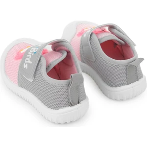 Yazlık Keten Kız Bebe Happy Birds Cırtlı Ayarlanabilir Ayakkabı