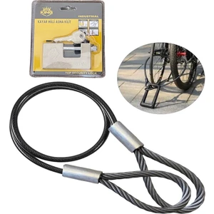 Lidersan Çelik Motorsiklet 1,2 Metre 10 mm Kesilmez Çelik Halat Motorsiklet Bağlama Halatı Motorsiklet Zincir Kilit