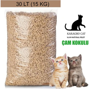 Karaoğlan Tarım Kedi Kumu Doğal Tozsuz Çam Peleti 30 Lt (15 Kg) ÇAMPELET15KG