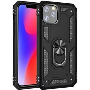 Apple iPhone 11 Pro Max ile Uyumlu Kılıf Tam Koruma Yüzüklü Standlı Tank Gövdeli Telefon Kılıfı Kapak