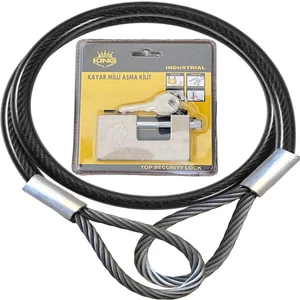 Lidersan Çelik Motorsiklet 2 Metre 12 mm Kesilmez Çelik Halat Motorsiklet Bağlama Halatı Motorsiklet Zincir Kilit