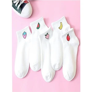 Embey Socks Meyve Desenli Kadın Konç Çorap