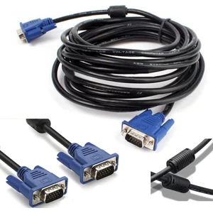 10M Orjinal VGA Görüntü Kablosu Projeksiyon Ekran Monitör LCD Tv - 10 Metre