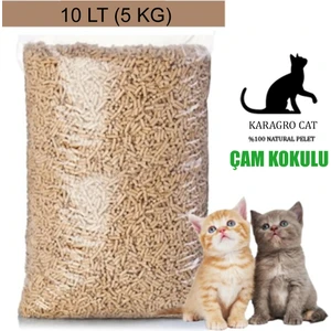 Karaoğlan Tarım Kedi Kumu Doğal Tozsuz Çam Peleti 10 Lt (5 Kg) ÇAMPELET5KG
