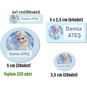 Kt Grup Elsa Okul Etiketi, Kalem Defter Etiketi Isme Özel