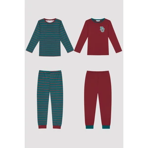 Erkek Çocuk Simple Ck Uzun Kollu 2'li Pijama Takımı