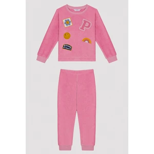 Kız Çocuk Patch Es Uzun Kollu Pijama Takımı