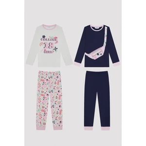 Kız Çocuk College Girl Ls 2li Pijama Takımı