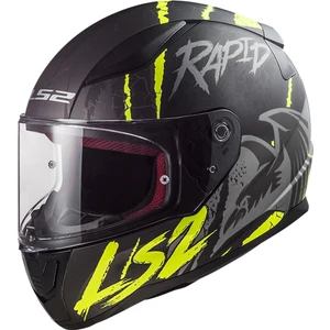 Ls2 Rapıd Raven Mat Siyah-Gri-Neon Sarı Kask