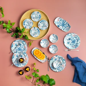 Flores Kahvaltı Takımı-18 Parça-Mavi