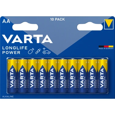 VARTA Longlife Power AA Alkalin kalem pil 10'lu