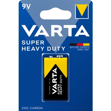 VARTA Super Heavy Duty 9V Çinko Karbon