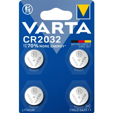 VARTA CR2032 'li Lityum Düğme Pil 4'lü