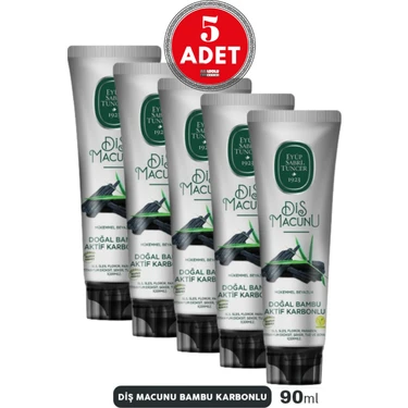 Eyüp Sabri Tuncer Diş Macunu Bambu Karbonlu 90 ml x 5