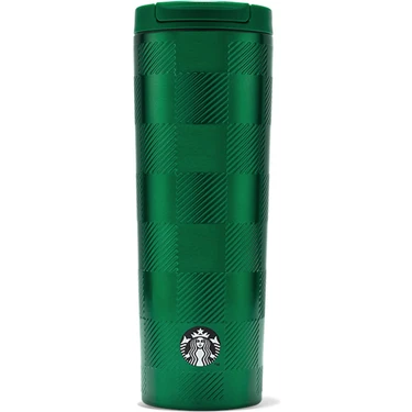 Starbucks Starbucks® Ekose Tasarımlı Paslanmaz Çelik Termos - Koyu Yeşil - 473 ml -