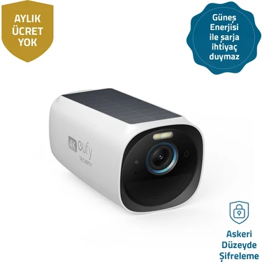 Anker Eufy Security S330 Eufycam 3 Kablosuz Akıllı Güvenlik ve 4K Kamera Sistemi Eklenti Kamera -
