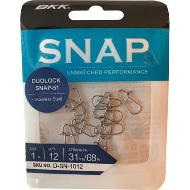Bkk Duolock Snap-51 Klips No:1 (12li Paket) Fiyatı