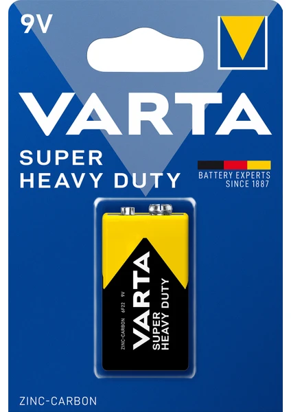 VARTA Super Heavy Duty 9V Çinko Karbon Pil