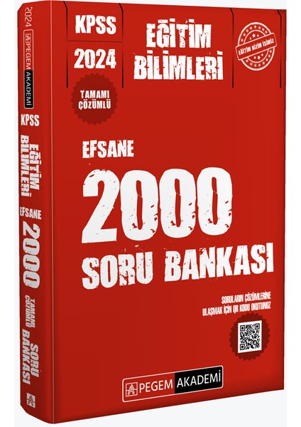 KPSS 2024 Eğitim Bilimleri Çözümlü Efsane 2000 Soru Bankası