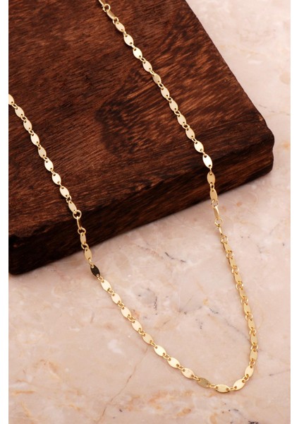Altın Kaplama Gümüş Pullu Choker Kolye 7947