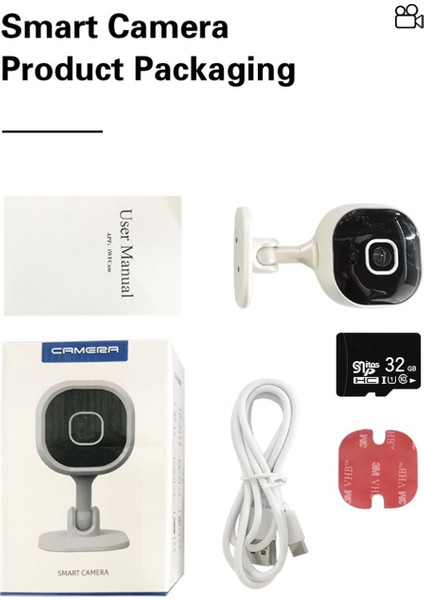 Ucuzcu Market Wifi Kamera Mini + 32GB Hafıza Kart ile Birlikte (Hareket Algılama + Dünyanın Her Yerinden Uzaktan Izleme + Video ve Ses Kayıt Yapar + Iki Yönlü Ses Alış Veriş)